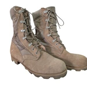 Wellco Military Desert Combat Boots Suede Nylon Lace Up Mens 10.5 Wide
